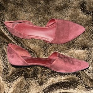 Vince Burgundy Nina Suede Pointed Toe Slip On Flats Size 9